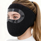 Masque facial coupe-vent d'hiver – Masque chaud en polaire avec visière pour le cyclisme et les activités extérieures