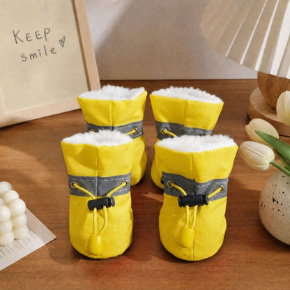 🐶 Bottines d’Hiver pour Chien – Lot de 4 Chaussures Antidérapantes
