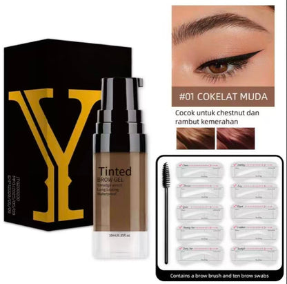 💖 Kit sourcils 2 en 1 : gel coloré pour sourcils + pochoirs pour sourcils ✨💄