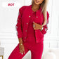 Ensemble veste et pantalon de baseball trois pièces pour femme
