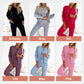 Ensemble veste et pantalon de baseball trois pièces pour femme