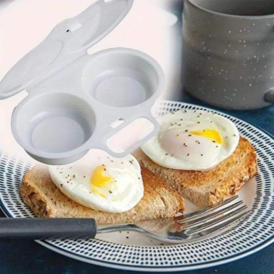 🥚✨ Cuiseur à Œufs pour Micro-Ondes – Récipient à 2 Compartiments