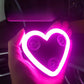 🚗 Lampe décorative solaire en forme de cœur pour voiture