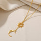 ☀️🌙 Collier Soleil & Lune – Élégant Collier pour Femme