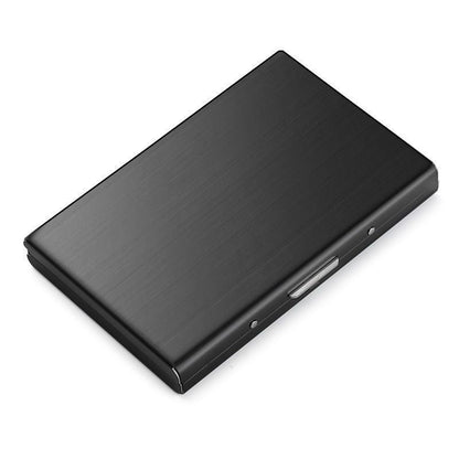 💳✨ Porte-cartes en métal – Étui compact en acier inoxydable pour homme et femme