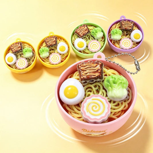 🍜✨ Porte-clés Fidget Ramen – Tourner & Appuyer