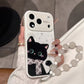 🐱💗 Coque de Téléphone Chat Mignon avec Dragonne à Perles Douces