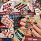 Patchs pour ongles œil de chat mystérieux avec gomme gélifiée (24 pièces)
