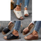 Comfortabele slippers met ondersteuning voor de voetboog - Effen damessandalen - Ademend