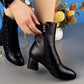 ✨💃Bottes élégantes en cuir pour femmes avec fermeture éclair latérale