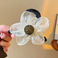 🌺2026 Nouvelle pince à cheveux élégante en tulle, motif tournesol – Design floral luxueux et volumineux