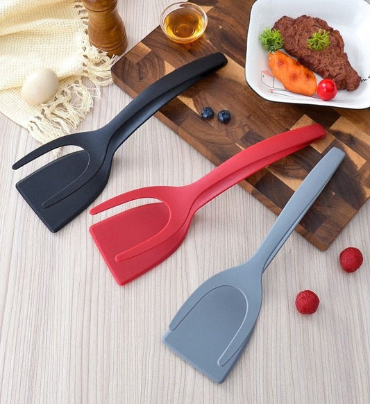 🍳✨ Spatule 2-en-1 en Nylon Résistant à la Chaleur