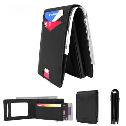 💳📍 Portefeuille RFID – Porte-Cartes AirTag Intelligent en Similicuir