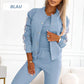 Ensemble veste et pantalon de baseball trois pièces pour femme
