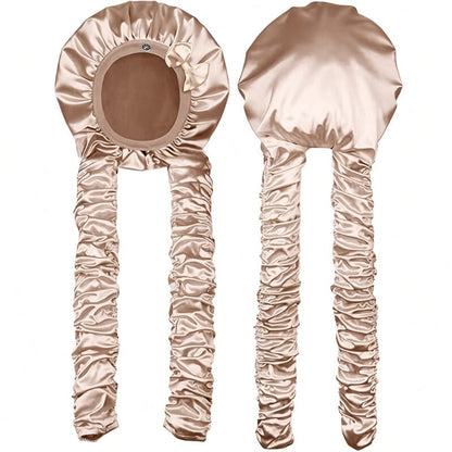 🎀✨ Bonnet à Boucles Sans Chaleur en Satin – Bonnet Boucleur de Nuit
