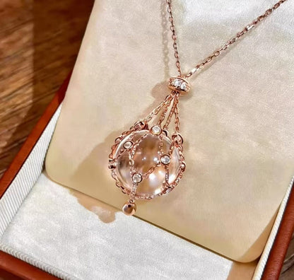 ✨ Collier pendentif attrape-rêves en cristal scintillant