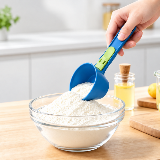 🥤✨ Cuillère Doseuse pour Protéines en Poudre avec Fermeture Coulissante Anti-Fuite