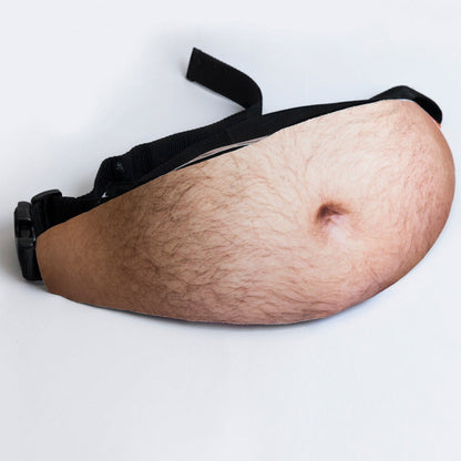Sac banane réaliste « faux ventre » – Le sac banane amusant et tendance pour arborer un parfait ventre à bière.