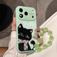 🐱💗 Coque de Téléphone Chat Mignon avec Dragonne à Perles Douces