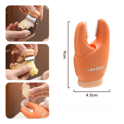 🧲 Gadget de cuisine pince crabe 2-en-1 épluche ail gingembre aimant réfrigérateur 🧄