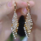 ✨ Boucles d’Oreilles Géométriques Scintillantes en Strass