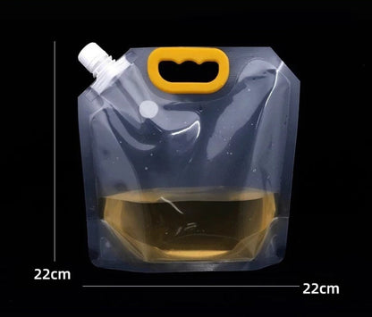 🥤✨ Pochette Transparente Autoportante avec Bec Verseur