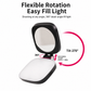 ✨ Miroir de Maquillage Pliable avec Lumière LED et Éclairage Selfie Magnétique