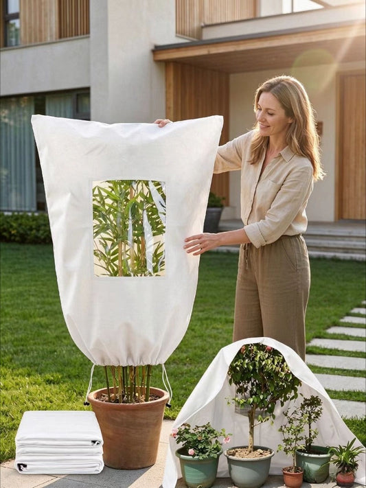 🌿❄️ Housse de protection pour plantes ultra-légère avec fenêtre d’observation
