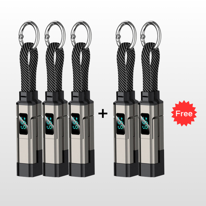 🔌 Câble de charge 4 en 1 avec affichage numérique et anneau porte-clés – charge rapide, résistant aux nœuds et compact ⚡🔑【Offre Limitée】