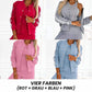 Ensemble veste et pantalon de baseball trois pièces pour femme