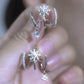 ✨ Boucles d’Oreilles Étoile à Huit Branches Ultra-Scintillantes