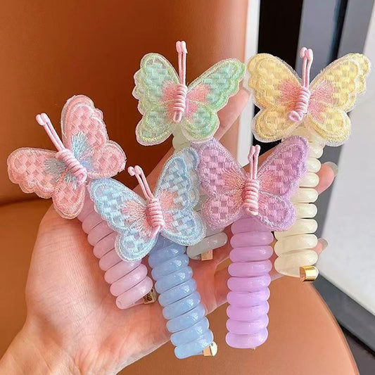🦋✨ Élastiques à Cheveux Papillon pour Filles – Mignons & Colorés