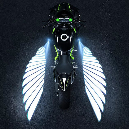 🏍️✨ Feux LED Moto « Ailes d’Ange » – Éclairage Décoratif