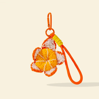 🍊 Porte-clés Mandarine Tricotée