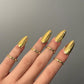 💅✨ Bagues à Ongles Métalliques Dorées – Accessoires Nail Art Uniques