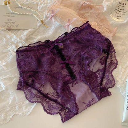💕✨ Kanten Dames Slips – 5-Delige Set met Hoge Taille