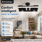 ⏰Ventilateur de plafond à double tête avec lumière LED – design moderne avec télécommande pour salon et chambre