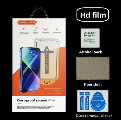 📱 Staubfreier Displayschutz aus gehärtetem Glas