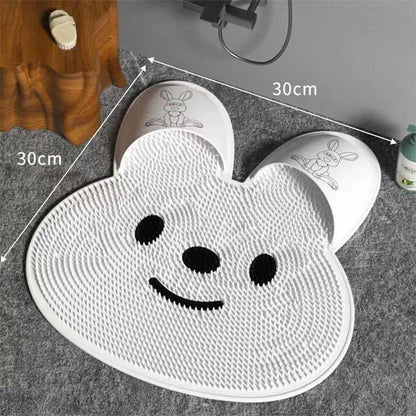 🐰 Tapis de nettoyage de pieds en silicone en forme de lapin : Nettoyez, massez et détendez vos pieds sans vous baisser !