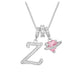 ✨ Collier Initiale Dopamine 3-en-1 avec Breloques Cœur en Zircon