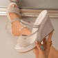 Chaussures orthopédiques pour femme, tendance, à talons compensés et plateforme, couleurs unies.