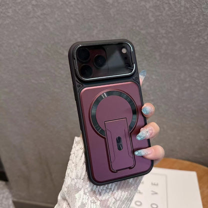 📱 Coque Antichoc avec Cache-Caméra Rabattable et Support Magnétique