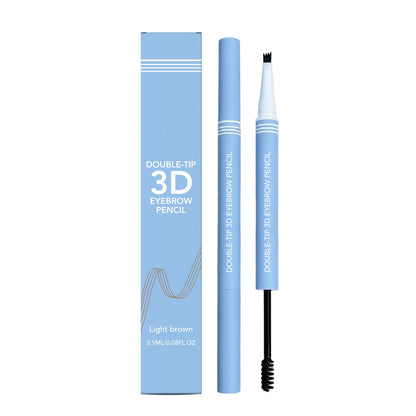 🤎✨ Crayon à Sourcils 3D Double Embout – Effet Poils Naturels