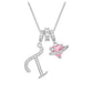 ✨ Collier Initiale Dopamine 3-en-1 avec Breloques Cœur en Zircon