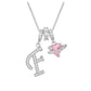 ✨ Collier Initiale Dopamine 3-en-1 avec Breloques Cœur en Zircon