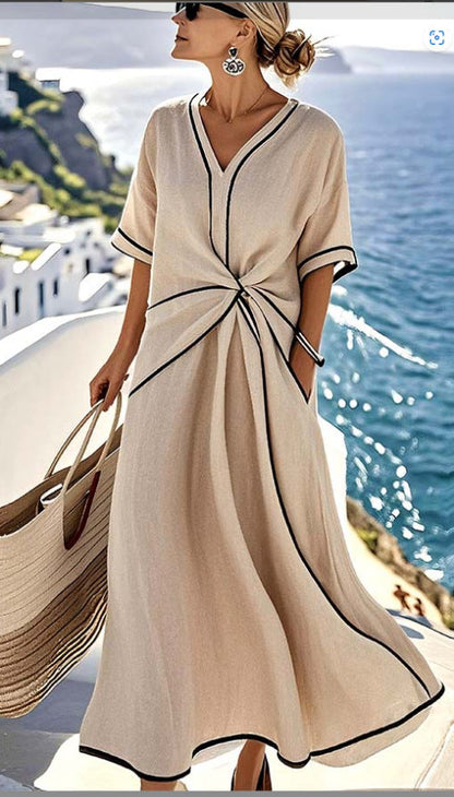 Robe rayée pour femme