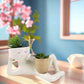 🆕 Pot de fleurs design “Lazy Little Person” en résine écologique – Décoration de table & maison 🌿✨