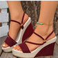 Chaussures orthopédiques pour femme, tendance, à talons compensés et plateforme, couleurs unies.