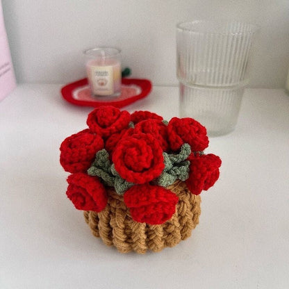 🌹 Dessous-de-plat et dessous de verre Rose en Crochet Fait Main