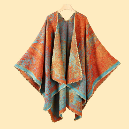 Écharpe cape en laine de style nouveau à la mode